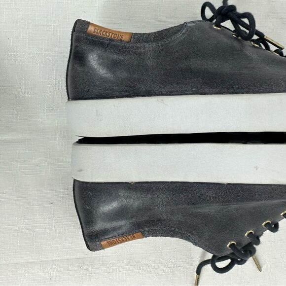 Blackstone size 39 / 9 Periscope Gray Leather Lace Up Sneakers - Picture 6 of 15